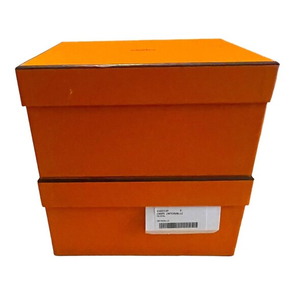 Authentic Hermes Paris Orange Empty Box Fits Chope Intervalle 8”x7”x4” Storage - Picture 8 of 8